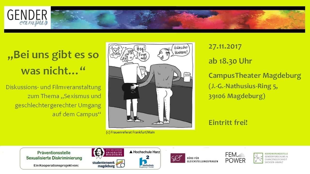 Veranstaltung Sexismus Bewerbung Studentenwerk MD