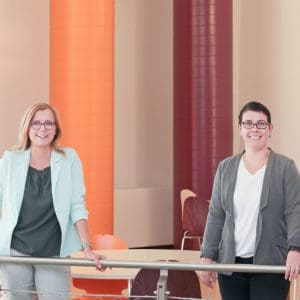 Ute Hellwig (links) - Geschäftsführerin des Studentenwerks Magdeburg; Katrin Behrens (rechts)