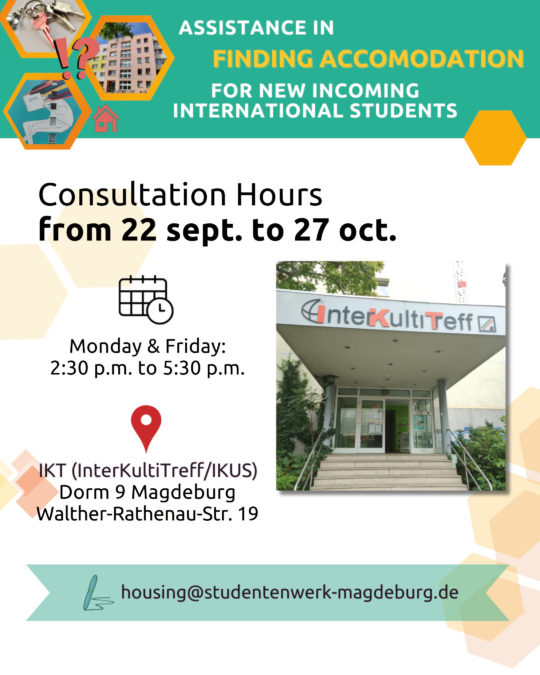 Special consultation hours for international students looking for accommodation