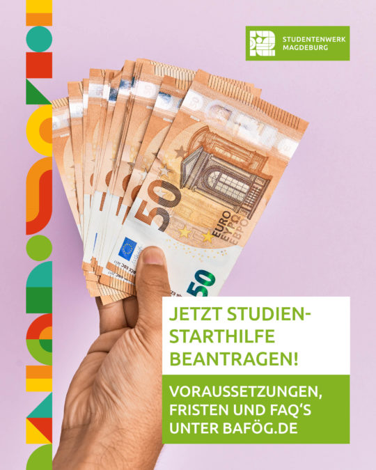 Jetzt Studienstarthilfe beantragen!