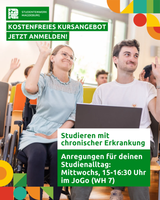 Studieren mit chronischer Erkrankung: Anregungen für deinen Studienalltag in unserem PSB-Kurs